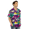 Graffiti Hiphop Print Men’s Hawaiian Shirt-grizzshop