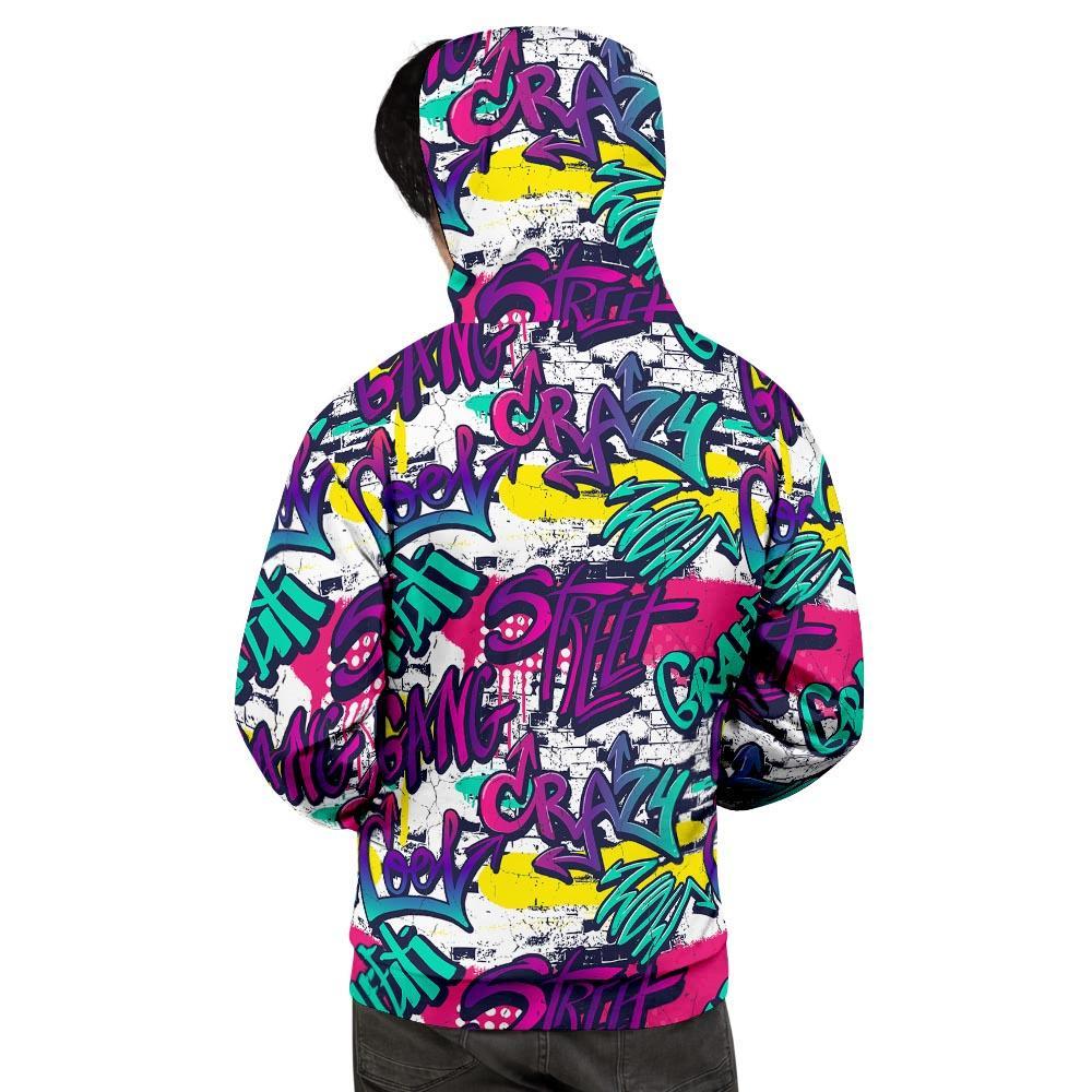 Graffiti Hiphop Print Men's Hoodie-grizzshop