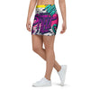 Graffiti Hiphop Print Mini Skirt-grizzshop