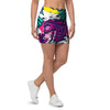 Graffiti Hiphop Print Mini Skirt-grizzshop