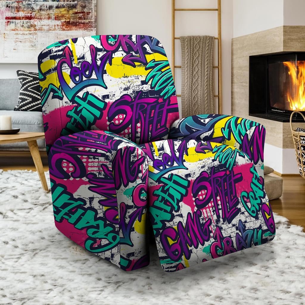 Graffiti Hiphop Print Recliner Cover-grizzshop