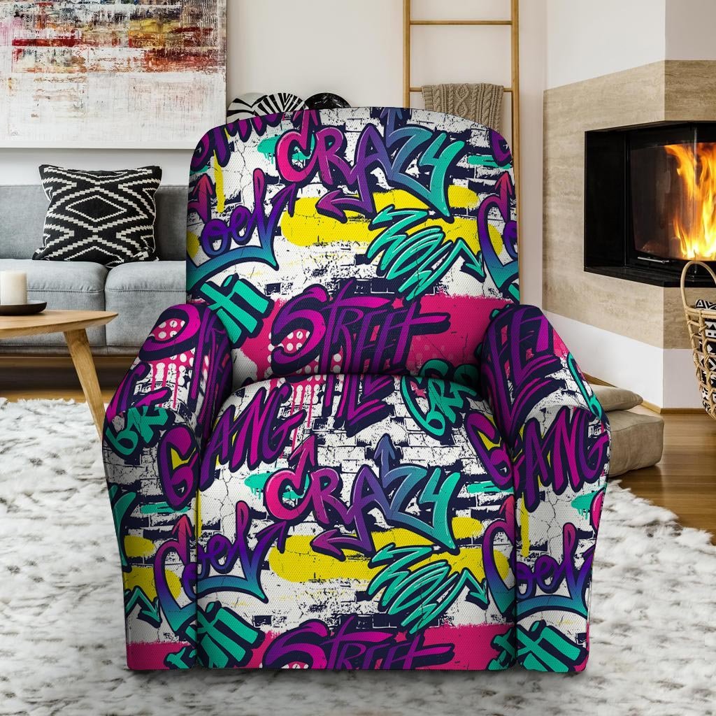 Graffiti Hiphop Print Recliner Cover-grizzshop