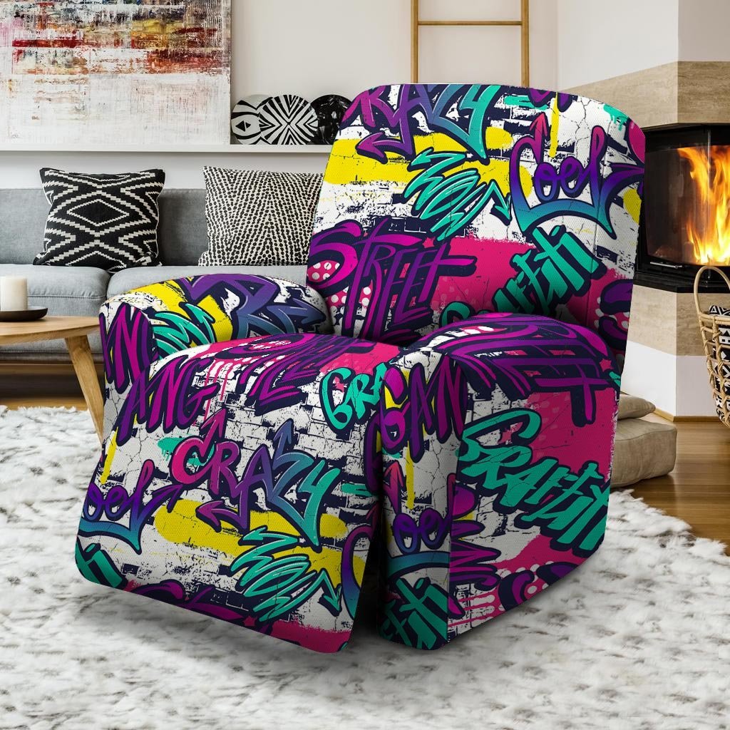 Graffiti Hiphop Print Recliner Cover-grizzshop