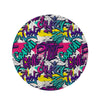 Graffiti Hiphop Print Round Rug-grizzshop