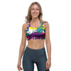 Graffiti Hiphop Print Sports Bra-grizzshop