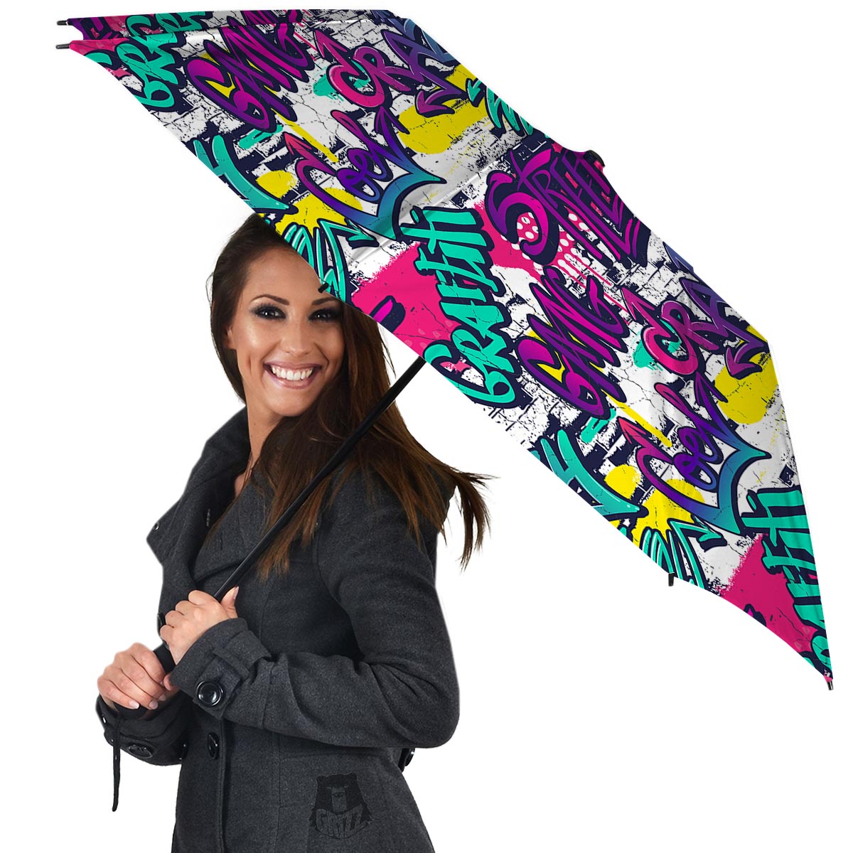 Graffiti Hiphop Print Umbrella-grizzshop