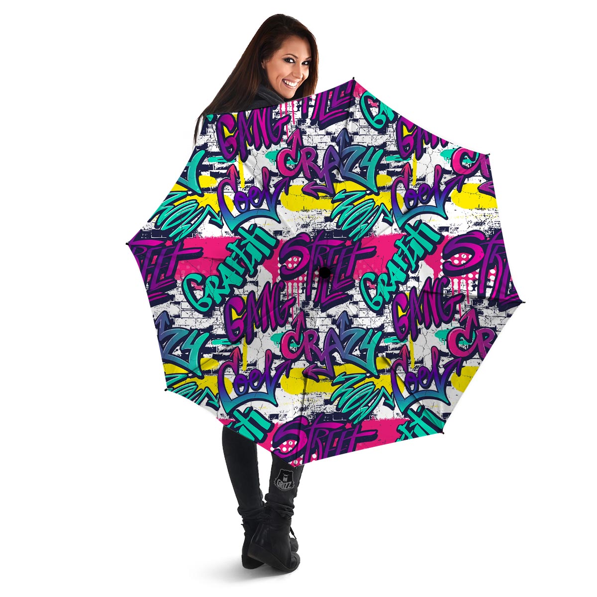 Graffiti Hiphop Print Umbrella-grizzshop