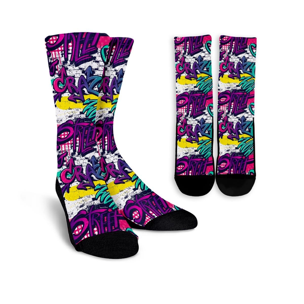 Graffiti Hiphop Print Unisex Socks-grizzshop