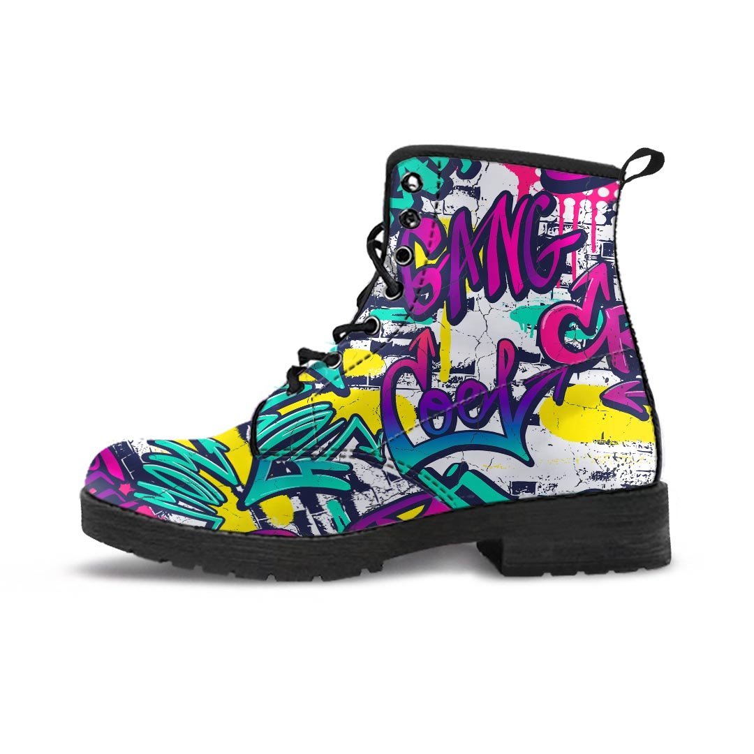Graffiti Hiphop Print Women's Boots-grizzshop
