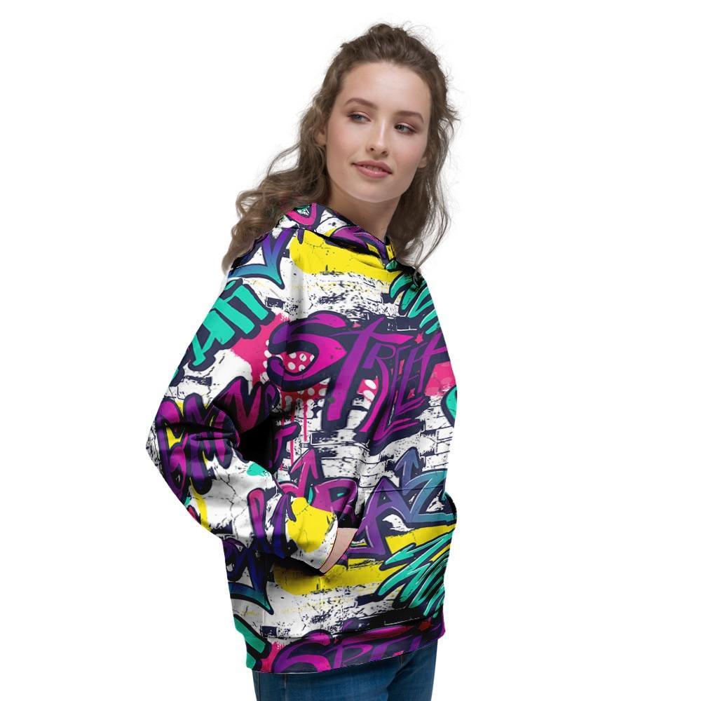 Graffiti Hiphop Print Women's Hoodie-grizzshop