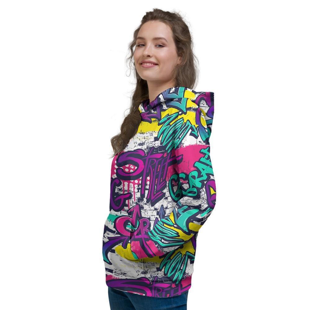 Graffiti Hiphop Print Women's Hoodie-grizzshop