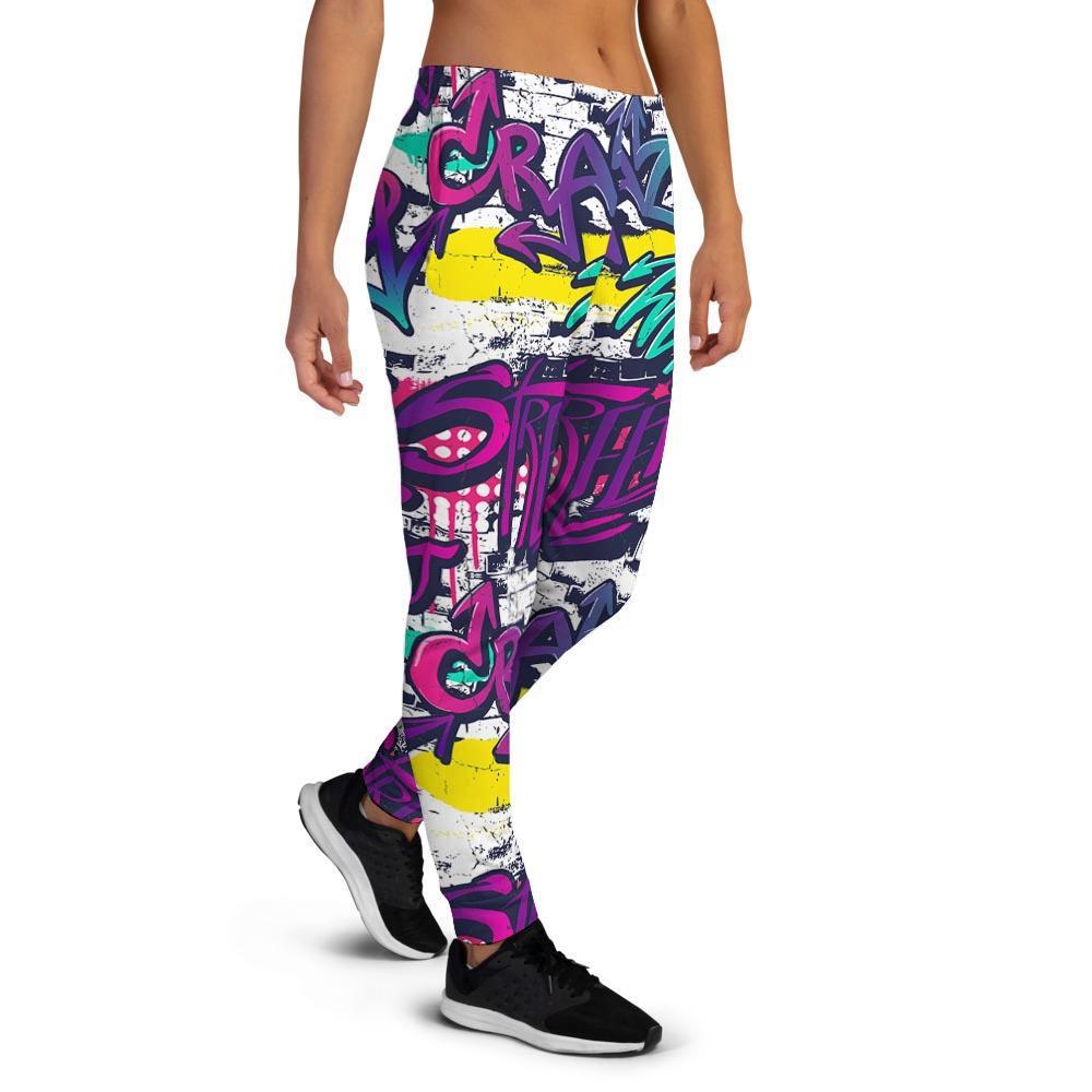 Graffiti Hiphop Print Women's Joggers-grizzshop