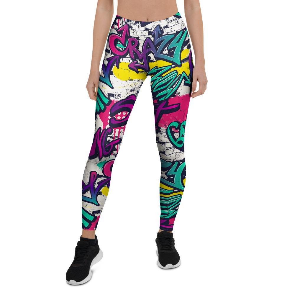 Graffiti Hiphop Print Women's Leggings-grizzshop