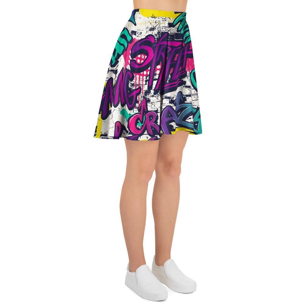 Graffiti Hiphop Print Women's Skirt-grizzshop