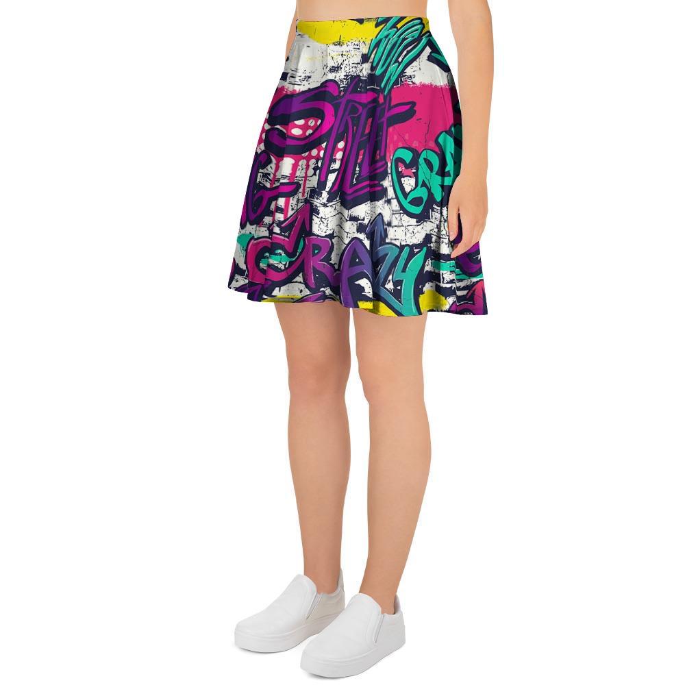 Graffiti Hiphop Print Women's Skirt-grizzshop