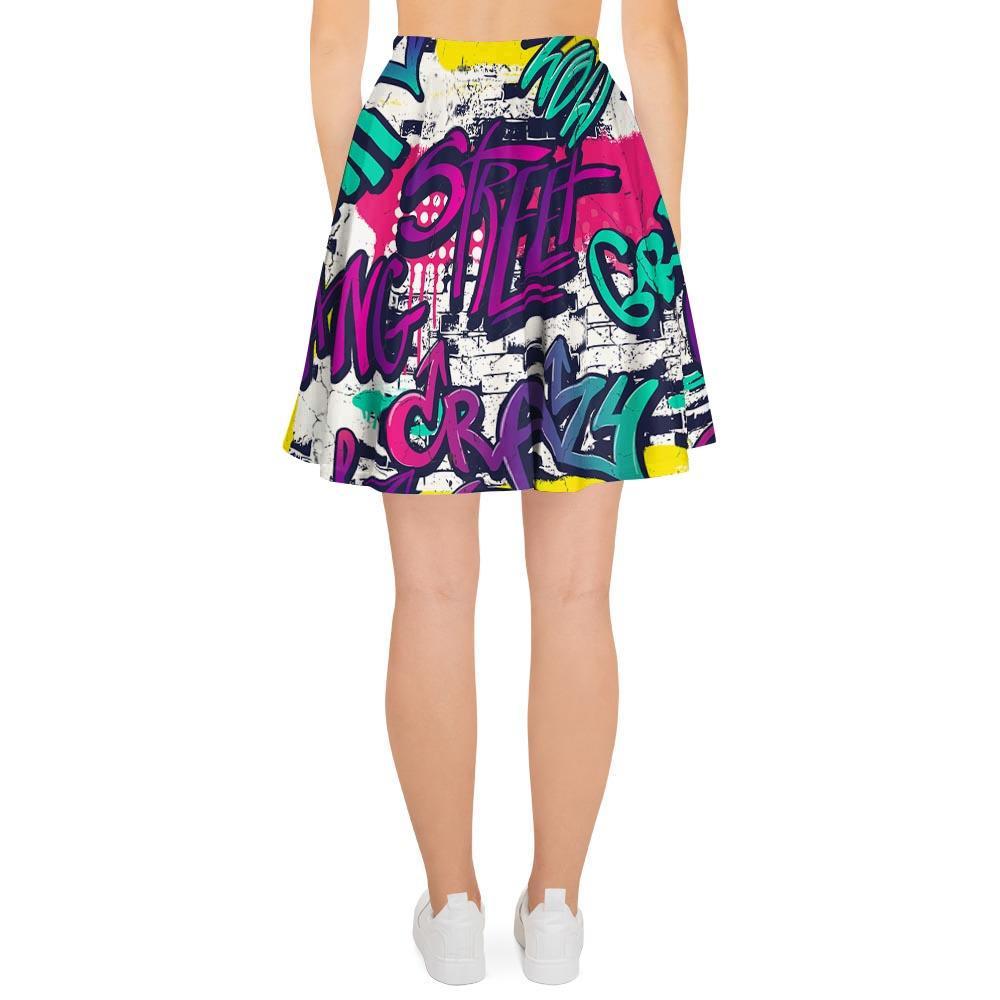 Graffiti Hiphop Print Women's Skirt-grizzshop