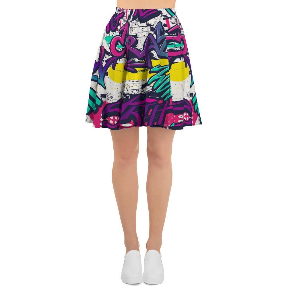 Graffiti Hiphop Print Women's Skirt-grizzshop