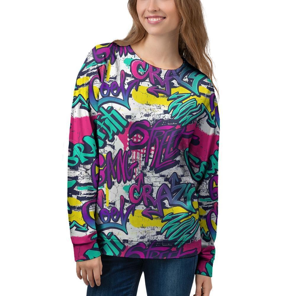 Graffiti Hiphop Print Women's Sweatshirt-grizzshop