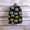 Graffiti Hiphop White And Yellow Crown Print Backpack-grizzshop