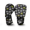 Graffiti Hiphop White And Yellow Crown Print Boxing Gloves-grizzshop