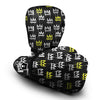 Graffiti Hiphop White And Yellow Crown Print Boxing Gloves-grizzshop