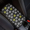 Graffiti Hiphop White And Yellow Crown Print Car Console Cover-grizzshop