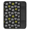 Graffiti Hiphop White And Yellow Crown Print Car Console Cover-grizzshop