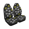 Graffiti Hiphop White And Yellow Crown Print Car Seat Covers-grizzshop