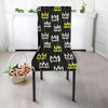 Graffiti Hiphop White And Yellow Crown Print Chair Cover-grizzshop