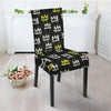 Graffiti Hiphop White And Yellow Crown Print Chair Cover-grizzshop