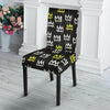 Graffiti Hiphop White And Yellow Crown Print Chair Cover-grizzshop