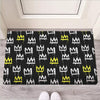 Graffiti Hiphop White And Yellow Crown Print Door Mat-grizzshop