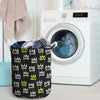 Graffiti Hiphop White And Yellow Crown Print Laundry Basket-grizzshop