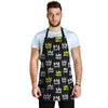 Graffiti Hiphop White And Yellow Crown Print Men's Apron-grizzshop