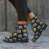 Graffiti Hiphop White And Yellow Crown Print Men's Boots-grizzshop