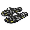 Graffiti Hiphop White And Yellow Crown Print Men's Flip Flops-grizzshop