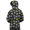 Graffiti Hiphop White And Yellow Crown Print Men's Hoodie-grizzshop