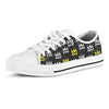 Graffiti Hiphop White And Yellow Crown Print Men's Low Top Shoes-grizzshop