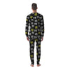 Graffiti Hiphop White And Yellow Crown Print Men's Pajamas-grizzshop