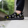 Graffiti Hiphop White And Yellow Crown Print Men's Sneakers-grizzshop