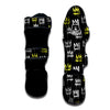 Graffiti Hiphop White And Yellow Crown Print Muay Thai Shin Guard-grizzshop