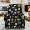 Graffiti Hiphop White And Yellow Crown Print Recliner Cover-grizzshop