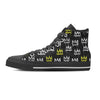 Graffiti Hiphop White And Yellow Crown Print Women's High Top Shoes-grizzshop