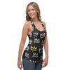 Graffiti Hiphop White And Yellow Crown Print Women's Racerback Tank Top-grizzshop