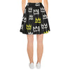 Graffiti Hiphop White And Yellow Crown Print Women's Skirt-grizzshop