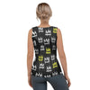 Graffiti Hiphop White And Yellow Crown Print Women's Tank Top-grizzshop