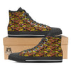 Graffiti Music Rock Star Print Pattern Black High Top Shoes-grizzshop