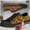 Graffiti Music Rock Star Print Pattern Black Low Top Shoes-grizzshop