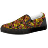 Graffiti Music Rock Star Print Pattern Black Slip On Shoes-grizzshop