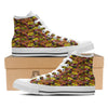 Graffiti Music Rock Star Print Pattern White High Top Shoes-grizzshop